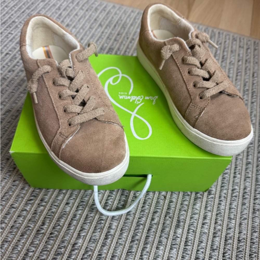 Kids size 2 Sam Edelman Brown Suede Sneakers